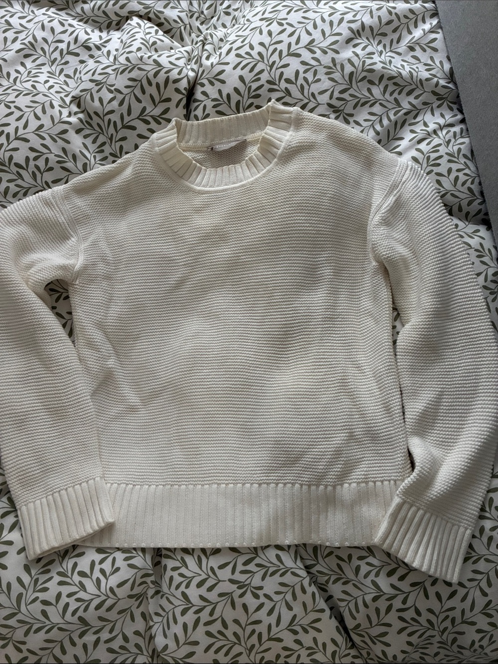 Everlane Link-Stitch Heavy Cotton Knit Oversized Crewneck Sweater